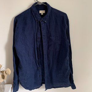 Men's medium Club Monaco linen long sleeve shirt